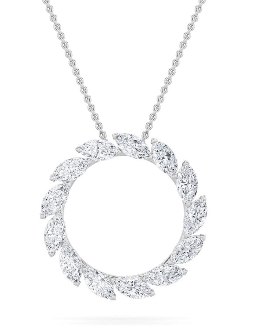 14K White Gold 2ctw F/VS+ Lab Diamond Pendant