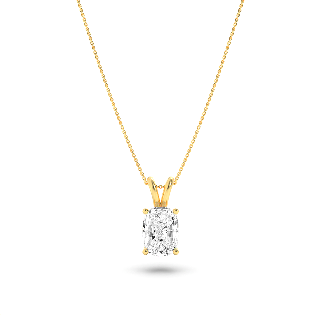 14K Yellow Gold 1ctw Lab Diamond Pendant