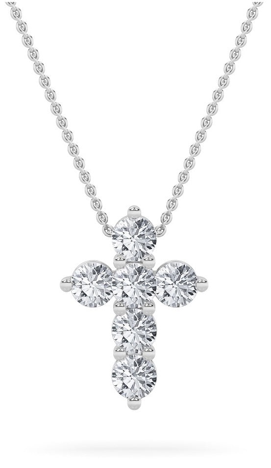 18K White Gold 1.4ctw F VS+ Lab Diamond Pendant