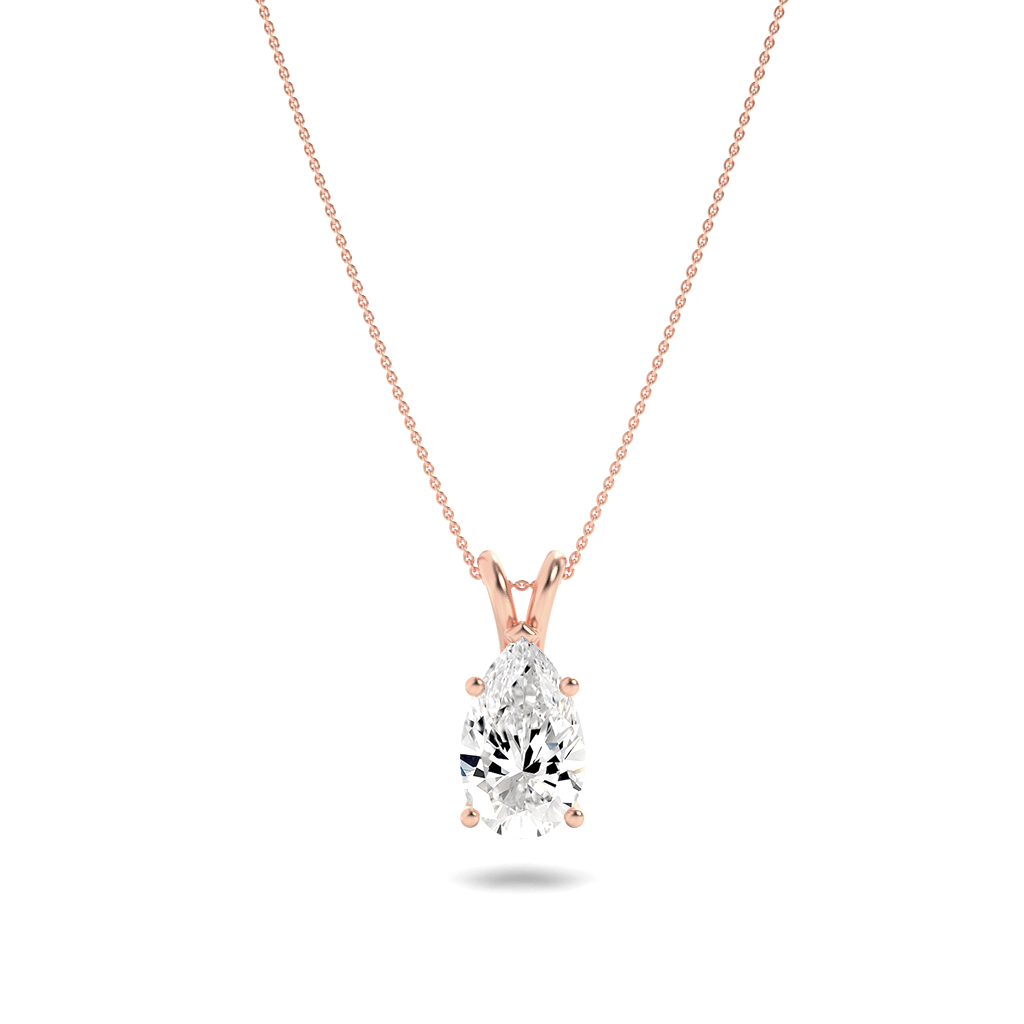 14K Rose Gold Lab Diamond Pendant 2.9ctw F+VS+