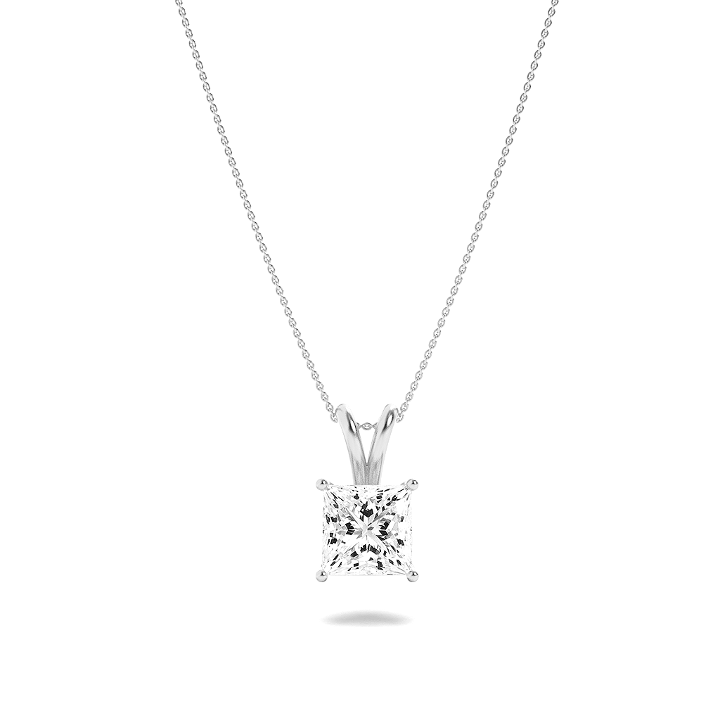 14K White Gold 3ctw Lab Diamond Pendant